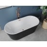 Mexen Luna cada de baie independentă 150 x 75 cm, alb/negru, suprafață aur roz - 52031507575-60