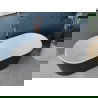 Mexen Luna szabadon álló kád 150 x 75 cm, fehér/fekete, csiszolt réz lefolyó - 52031507575-65