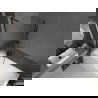 Mexen Next L paravan de baie 1-pleoapă 80 x 150 cm, dungi, negru - 895-080-000-03-09-70