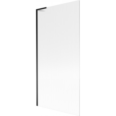 Mexen Next L paravan de cadă, cu 1 panou, 90 x 150 cm, dungi, negru - 895-090-000-03-09-70
