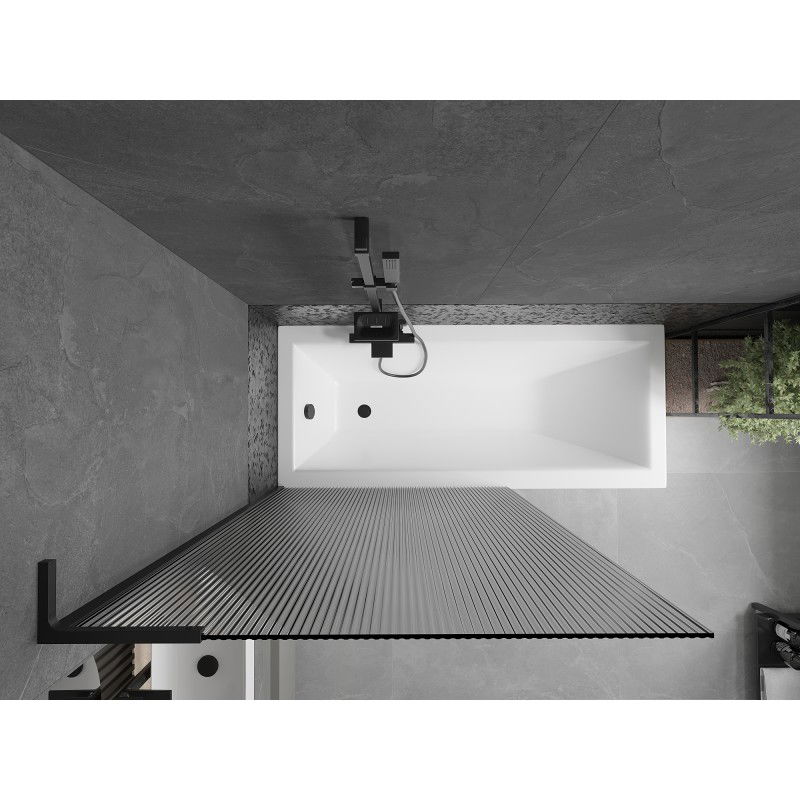 Mexen Next L paravan de baie cu un singur panou 100 x 150 cm, dungi, negru - 895-100-000-03-09-70