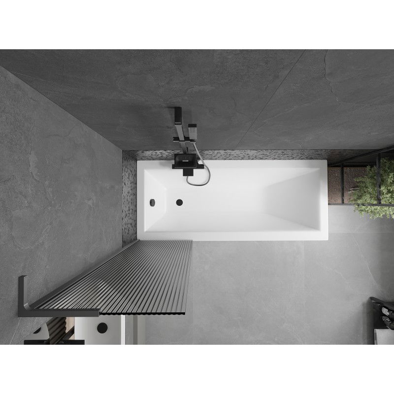 Mexen Next L paravan de cadă cu 1 panou 50 x 150 cm, dungi, metal pistol - 895-050-000-03-09-95