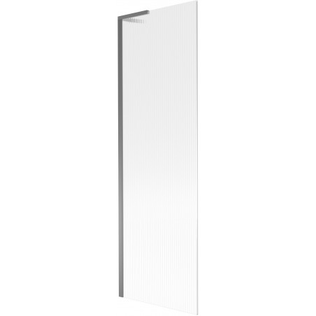 Mexen Next L fürdőkádparaván, 1-szárnyú, 60 x 150 cm, csíkos, gun metal - 895-060-000-03-09-95