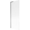 Mexen Next L kádparaván, 1 szárnyú, 70 x 150 cm, csíkos, gun metal - 895-070-000-03-09-95