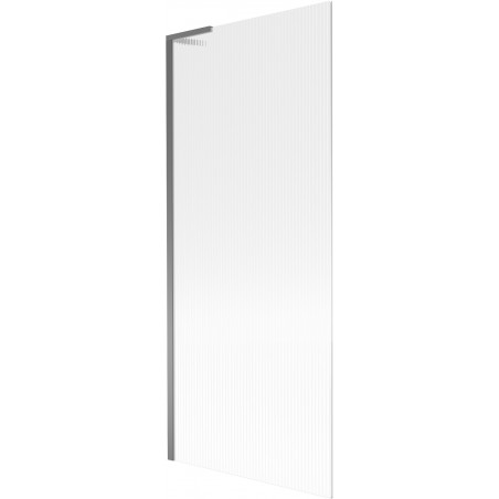 Mexen Next L kádparaván, 1-szárnyú, 80 x 150 cm, csíkos, gun metal - 895-080-000-03-09-95