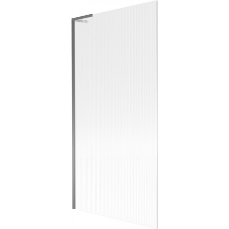 Mexen Next L kádparaván 1-szárnyas 90 x 150 cm, csíkos, gun metal - 895-090-000-03-09-95