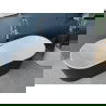 Mexen Luna cada liberă 170 x 80 cm, alb/negru, preaplin crom - 52031708075-01