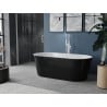 Cada Luna cadă freestanding 170 x 80 cm, alb/negru, evacuare albă - 52031708075-20