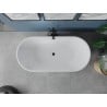 Mexen Luna cada liberă 180 x 80 cm, alb/negru, preaplin negru - 52031808075-70