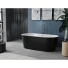 Mexen Luna cada freestanding 180 x 80 cm, alb/negru, scurgere gun metal - 52031808075-95