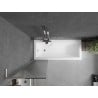 Mexen Next L paravan de baie 1-canat 50 x 150 cm, dungi, nichel periat - 895-050-000-03-09-97