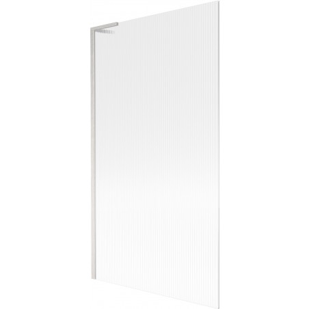 Mexen Next L fürdőkádparaván, 1-szárnyú 100 x 150 cm, csíkos, kefélt nikkel - 895-100-000-03-09-97