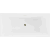 Mexen Nita szabadon álló kád 170 x 80 cm, fehér, arany túlfolyó - 52091708000-50