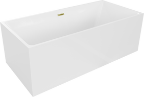 Mexen Nita baie independenta 170 x 80 cm, alb, preaplin din aur periat - 52091708000-55