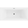 Mexen Nita cadă freestanding 170 x 80 cm, alb, preaplin negru - 52091708000-70