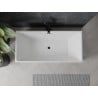 Mexen Nita cadă freestanding 170 x 80 cm, alb, preaplin negru - 52091708000-70