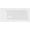 Mexen Nita cada freestanding 170 x 80 cm, alb/negru, preașul alb - 52091708075-20