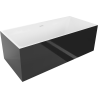 Mexen Nita cada freestanding 170 x 80 cm, alb/negru, preașul alb - 52091708075-20