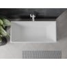 Mexen Nita cada freestanding 170 x 80 cm, alb/negru, preașul alb - 52091708075-20