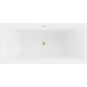 Mexen Nita cada de baie freestanding 170 x 80 cm, alb/negru, scurgere aurie periată - 52091708075-55