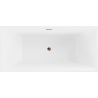 Mexen Nita cada wolnostojąca 170 x 80 cm, albă/neagră, supapă aur roz - 52091708075-60