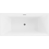 Mexen Nita cadă freestanding 170 x 80 cm, alb/negru, overflow gun metal - 52091708075-95