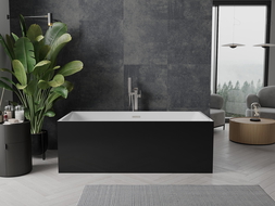 Mexen Nita cada freestanding 170 x 80 cm, alb/ negru, evacuare nichel periat - 52091708075-97