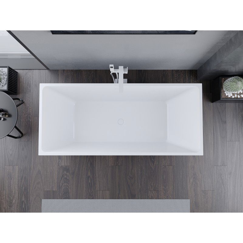 Mexen Lita cadă de baie freestanding 170 x 75 cm, albă, preaplin alb - 52121707500-20