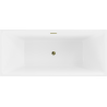 Cada Lita cada freestanding 170 x 75 cm, alb, overflow auriu - 52121707500-50