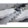 Mexen Lita szabadon álló kád 170 x 75 cm, fehér, kefél arany túlfolyó - 52121707500-55