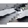 Mexen Lita szabadon álló kád 170 x 75 cm, fehér/fekete, króm túlfolyó - 52121707575-01