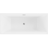 Cada Lita cadă freestanding 170 x 75 cm, alb/negru, evacuare crom - 52121707575-01