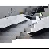Mexen Lita szabadon álló kád 170 x 75 cm, fehér/fekete, arany kefe - 52121707575-55