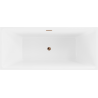 Mexen Lita cadă liberă 170 x 75 cm, alb/negru, supraplin aur roz - 52121707575-60