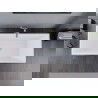 Mexen Lita cadă freestanding 170 x 75 cm, alb/negru, cu preaplin din aur periat - 52121707575-55
