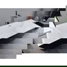 Mexen Lita szabadon álló kád 170 x 75 cm, fehér/fekete, sárgaréz lefolyó - 52121707575-65