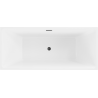 Mexen Lita cadă liberă 170 x 75 cm, alb/negru, preaplin negru - 52121707575-70