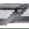 Mexen Lita cada liberă 170 x 75 cm, alb/negru, supraplin gri cu perie - 52121707575-66
