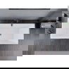 Mexen Lita cadă liberă 170 x 75 cm, alb/negru, evacuare gun metal - 52121707575-95