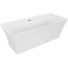 Mexen Tonia cadă freestanding 170 x 75 cm, albă, supratipă cu aur - 52171707500-50