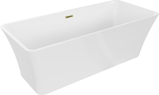 Mexen Tonia szabadon álló kád 170 x 75 cm, fehér, arany túlfolyó - 52171707500-50