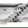 Mexen Tonia cadă independentă 170 x 75 cm, albă, overflow gun gray periat - 52171707500-66