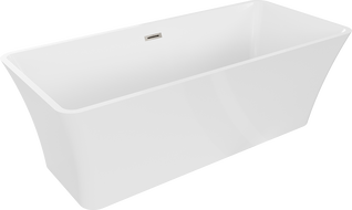 Mexen Tonia szabadon álló kád 170 x 75 cm, fehér, matt nikkel túlfolyó - 52171707500-97