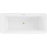 Mexen Tonia cadă freestanding 170 x 75 cm, alb/negru, preaplin auriu periat - 52171707575-55