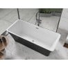 Cada Tonia cada independenta 170 x 75 cm, alb/negru, scurgere gun metal - 52171707575-95