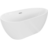 Mexen Eos szabadon álló kád 150 x 75 cm, fehér, túlfolyó króm - 52471507500-01