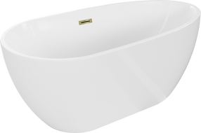 Mexen Eos cadă freestanding 150 x 75 cm, alb, scurgere aurie - 52471507500-50