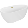 Mexen Eos cadață freestanding 150 x 75 cm, alb, evacuare aurie periată - 52471507500-55