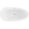 Mexen Eos cadață freestanding 150 x 75 cm, alb, evacuare aurie periată - 52471507500-55