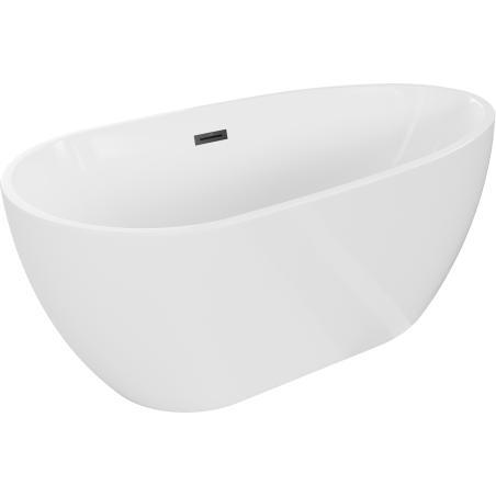 Mexen Eos szabadon álló kád 150 x 75 cm, fehér, fekete túlfolyó - 52471507500-70